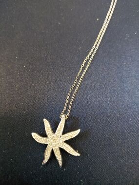 Avon Silver-Tone Starfish Pendant Necklace